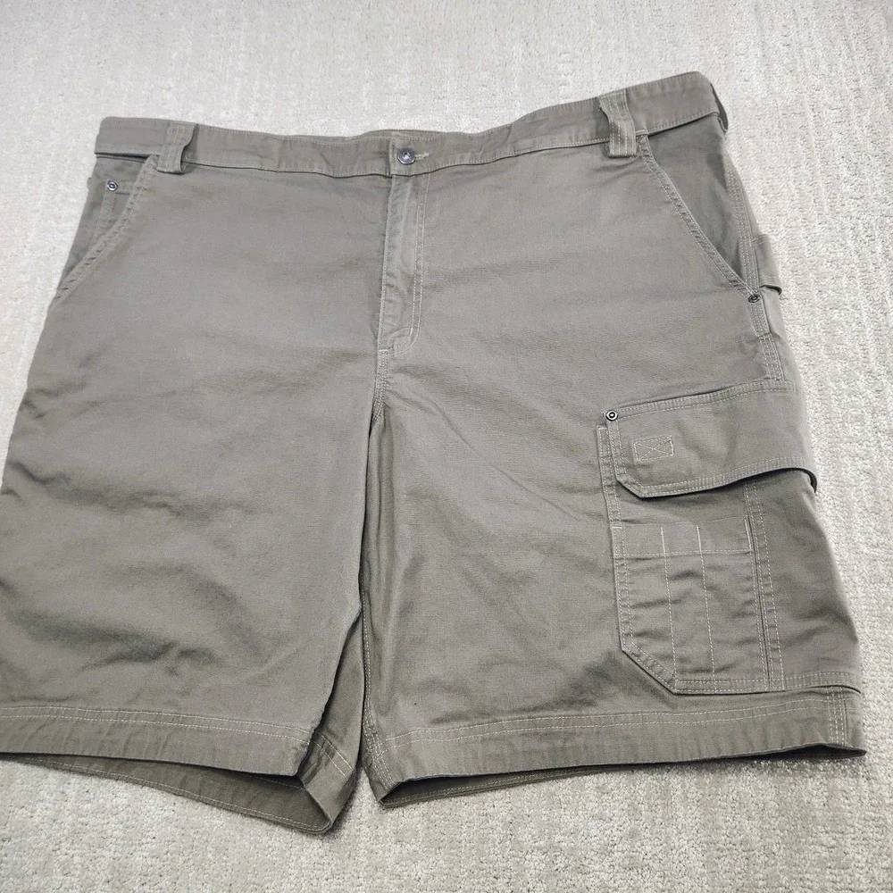 Duluth Cargo Shorts Men 48 Coolmax Flex Firehose Stretch‎ Canvas Elastic Waist
